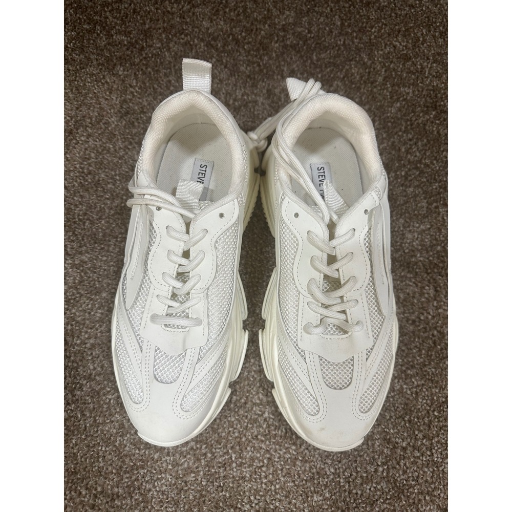 Steve Madden Sneakers Women 9 White Possession POSS03S1 Chunky Platform Dad Shoe